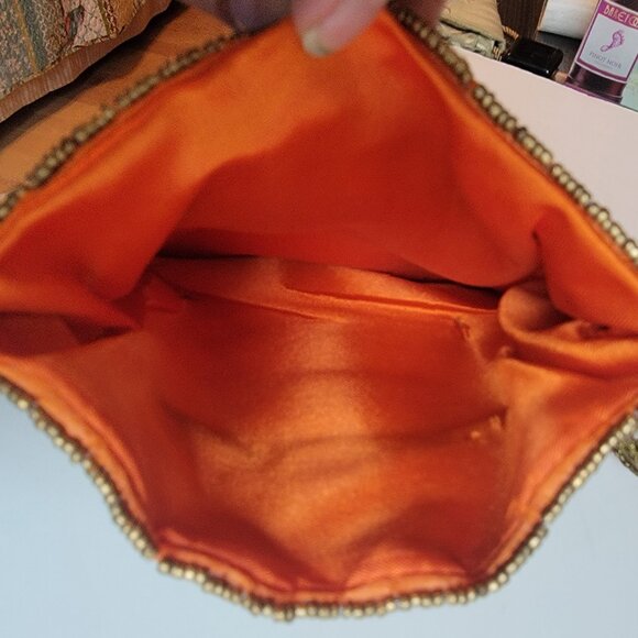 HandSewn Bead Sequin Satin Potli Bag/Drawstring Purse - Picture 5 of 9